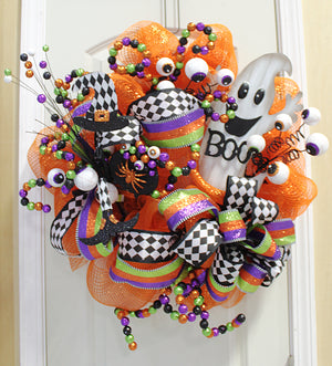 DIY Halloween Mesh Wreath