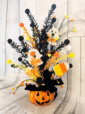 DIY Jack O Lantern Arrangement