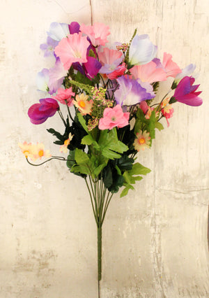 22" Pink & Purple Petunia and Crocus Mixed Bush