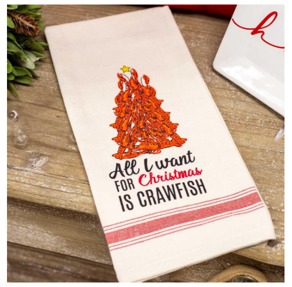 Crawfish Christmas Tree Towel