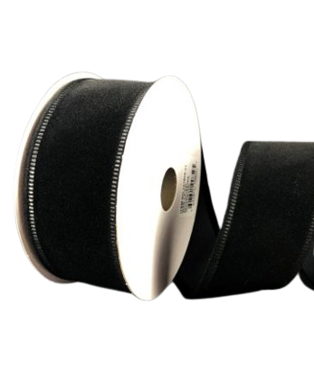 1.5" Black Velvet Ribbon