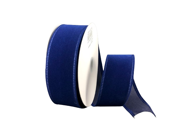 1.5" Cobalt Blue Velvet Ribbon