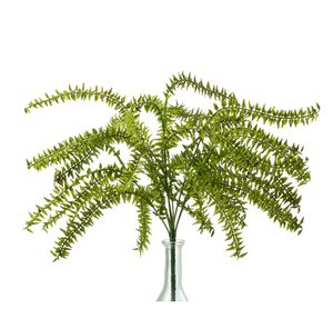 21" Flocked Boston Fern Spray