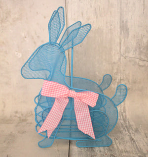 10" Blue Bunny Basket