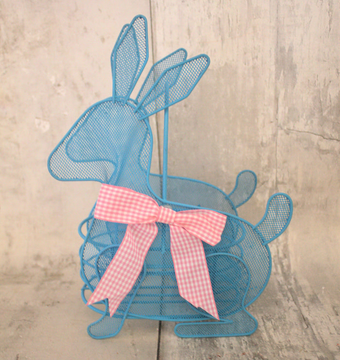 10" Blue Bunny Basket