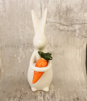 7.25" Ceramic White Rabbit