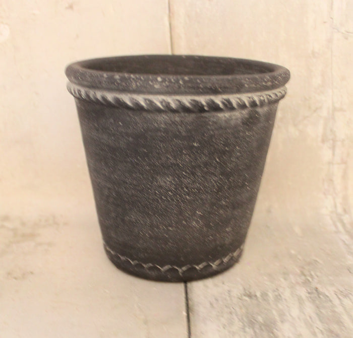 5.25" Grey Cement Planter