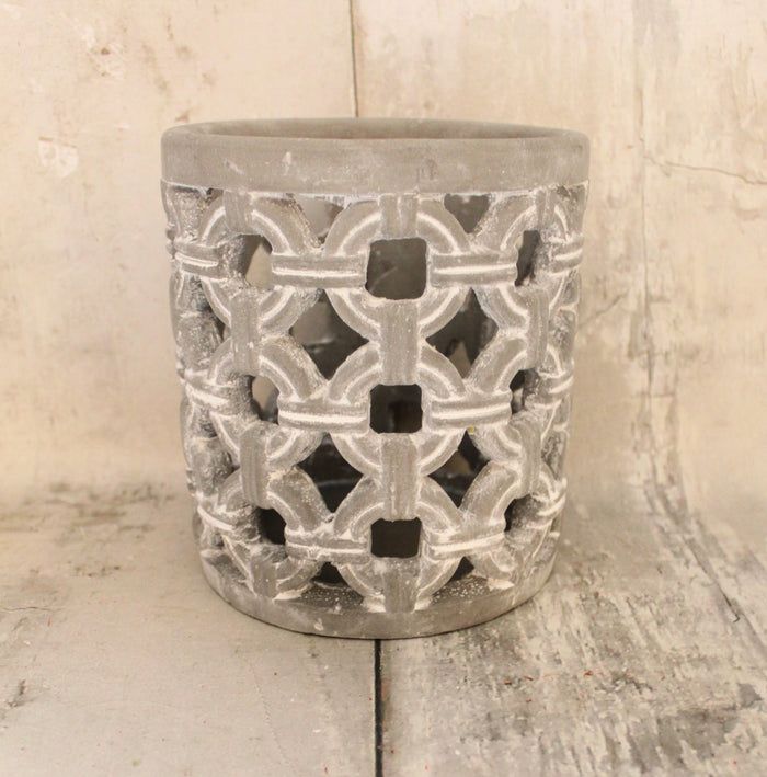 6.75" Pierced Chain Link Planter