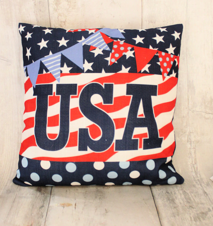 17" USA Patriotic Pillow