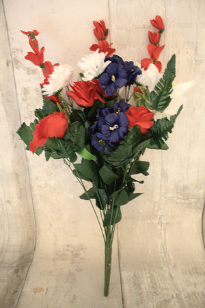 Patriotic Rose and Lily Bush