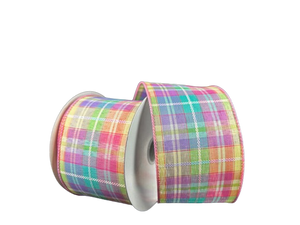 2.5" Pastel Plaid Ribbon