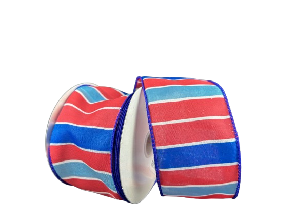 2.5" Wide Stripes Patriotic Ribbon