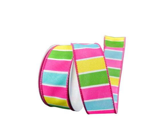 1.5" Spring Bright Stripes Ribbon