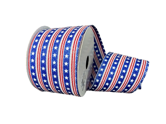 2.5" Patriotic Stripes Ribbon