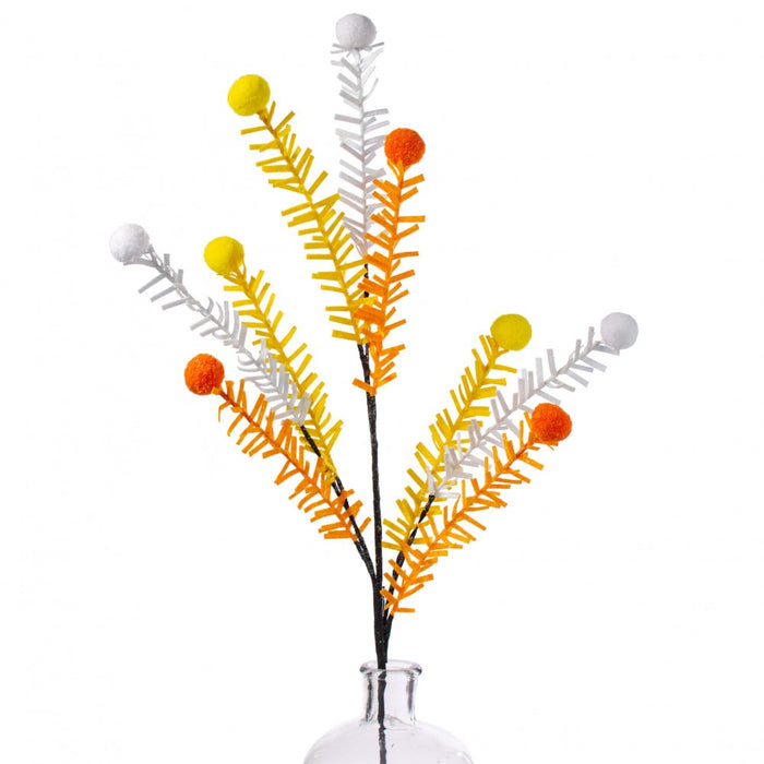 28" Candy Corn Spiky Ball Spray