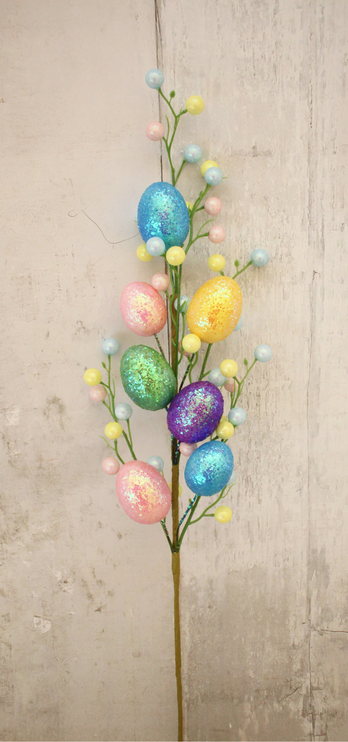 26" Glitter Easter Egg Ball Spray