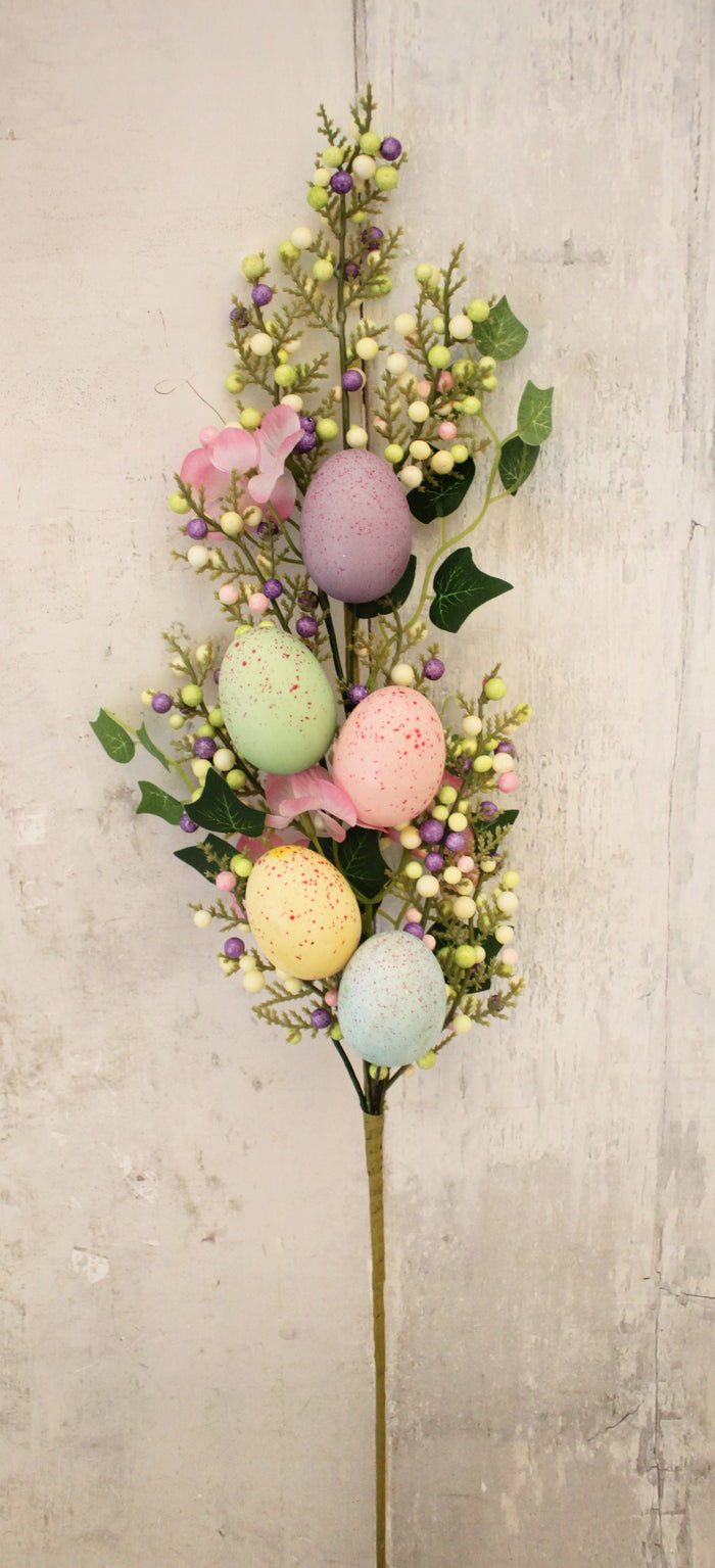 26" Pastel Easter Egg Bead Spray