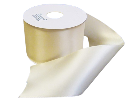 2.5" Ivory Double Faced Satin Ribbon