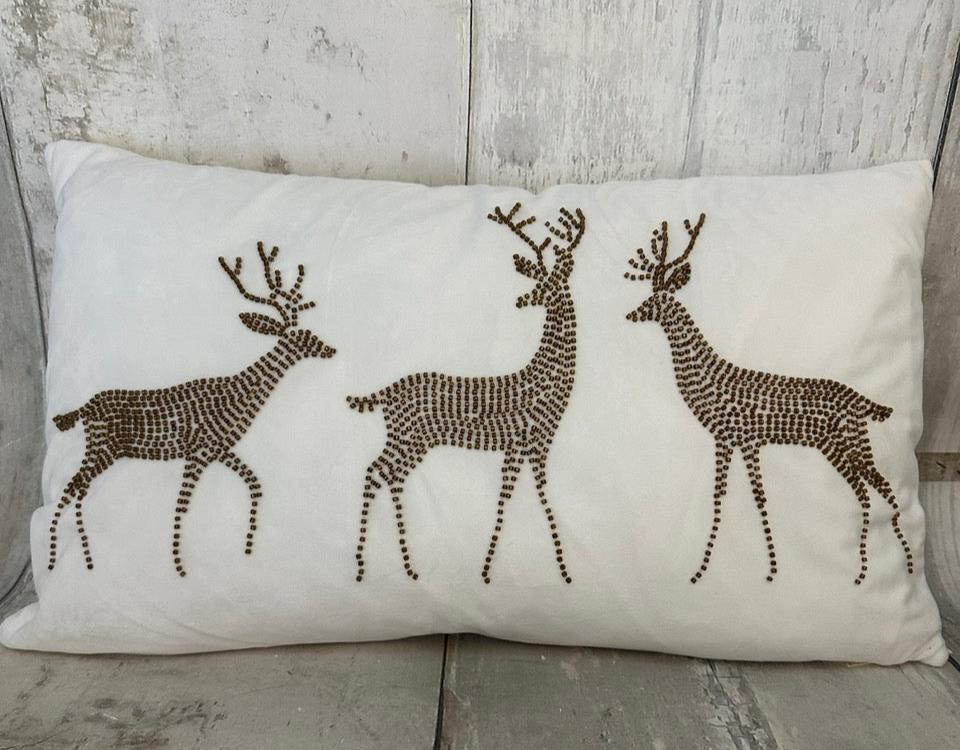 20 Deer Velvet Pillow Ellis Home Garden