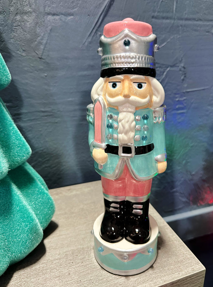 12" Pastel Ceramic Nutcracker