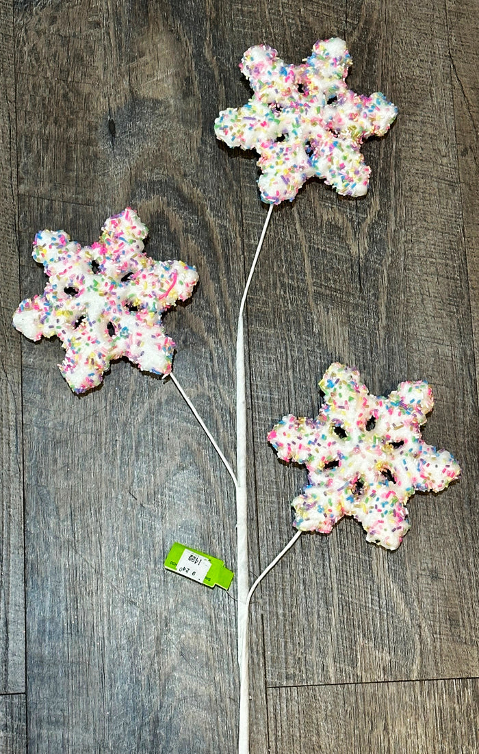 30" Sprinkles Snowflake Spray