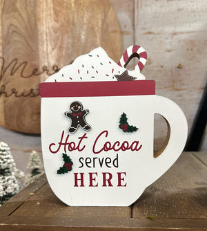 Christmas Hot Cocoa Mugs Decor