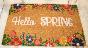 Hello Spring Coir Mat