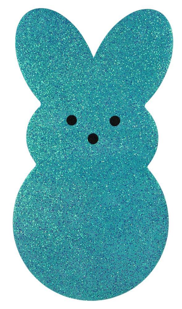 20" Turquoise Glittered Sugar Bunny