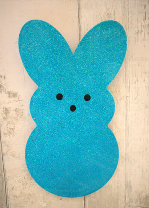 20" Turquoise Glittered Sugar Bunny