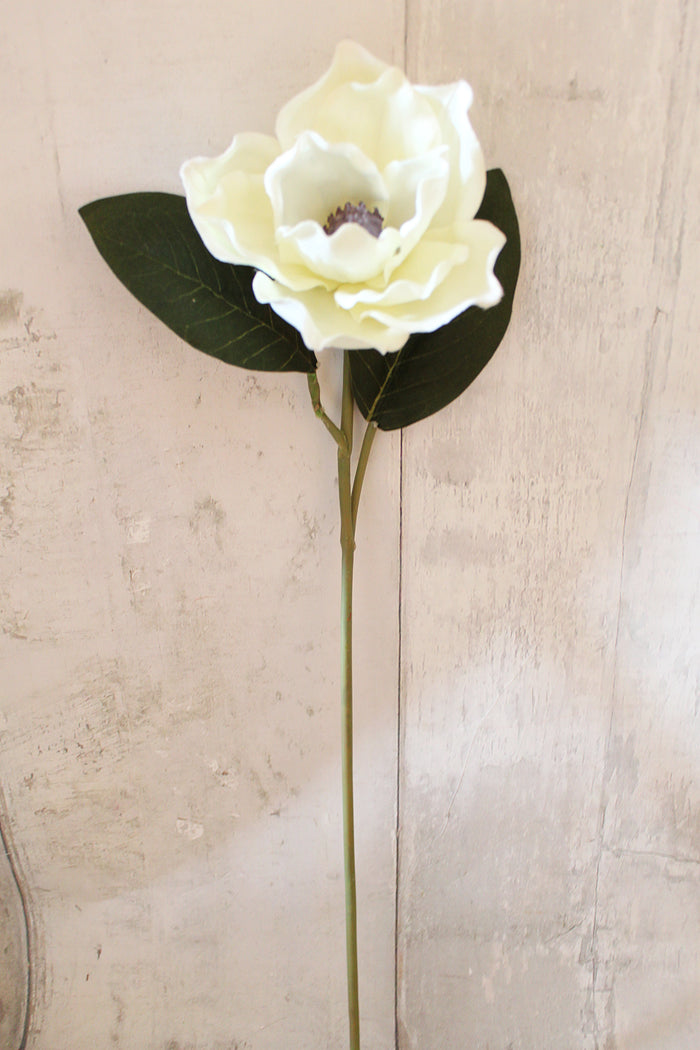 25" Cream Magnolia Stem