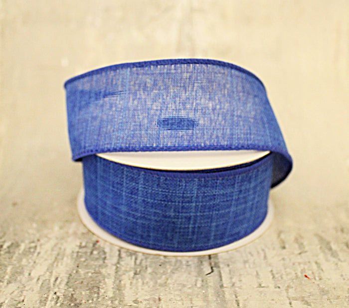 1.5" Royal Blue Linen Ribbon