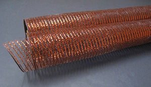 10" Brown Copper Metallic Deco Mesh