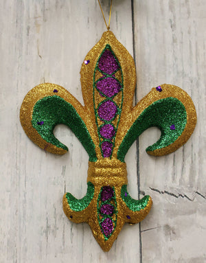 10" Mardi Gras Fleur de Lis-Mardi Gras Decor-Ellis Home & Garden