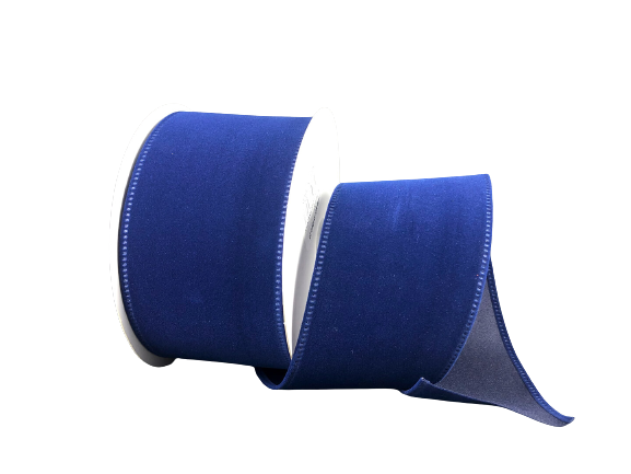 2.5" Cobalt Blue Velvet Ribbon