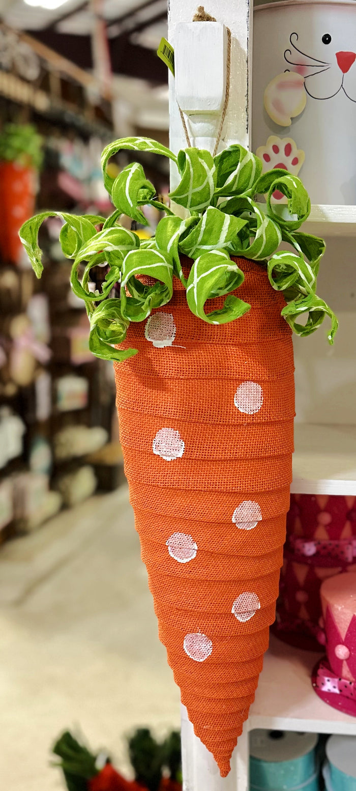 24" Decorative Carrot with Ribbon Top