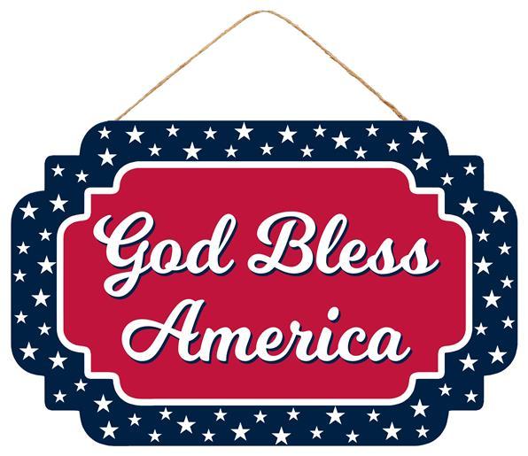 God Bless America Wood Sign