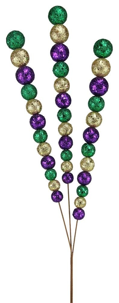 32" Mardi Gras Glitter Ball Spray